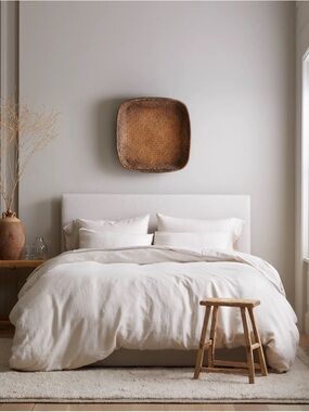 SOLD New Quince European Linen Duvet Cover Set Full/Queen - Sand MSRP $194